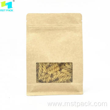 Drid Food Biodegradbal Kraft Paper Resealable Bag